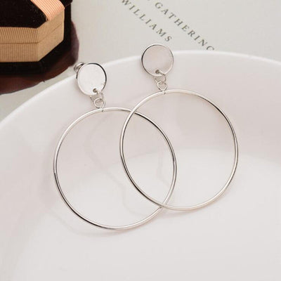 Fashion Statement Earrings 2019 Big Geometric Round Earrings For Women Hanging Dangle Earrings Drop Earing Modern Female Jewelry