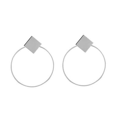 Fashion Statement Earrings 2019 Big Geometric Round Earrings For Women Hanging Dangle Earrings Drop Earing Modern Female Jewelry