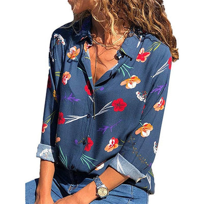 Women Blouses 2020 Fashion Long Sleeve Turn Down Collar Office Shirt Leisure Blouse Shirt Casual Tops Plus Size Blusas Femininas