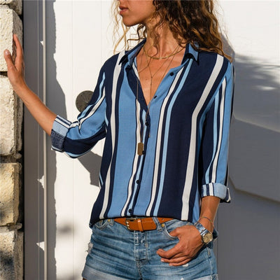 Women Blouses 2020 Fashion Long Sleeve Turn Down Collar Office Shirt Leisure Blouse Shirt Casual Tops Plus Size Blusas Femininas