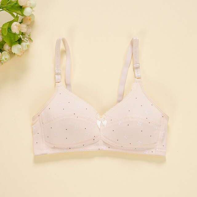 Young Girls Training Bra Cotton Hasp Wireless Young Girl Full Cup Bra Undergarments Bras For Kids