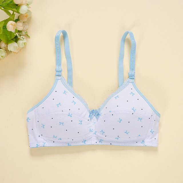 Young Girls Training Bra Cotton Hasp Wireless Young Girl Full Cup Bra Undergarments Bras For Kids