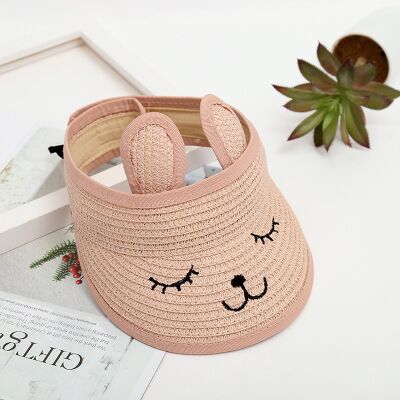 MAERSHEI summer children's cat empty top straw hat Korean casual shade sunscreen beach sun hat