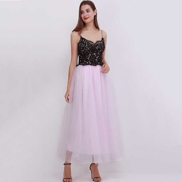 4 Layers 100cm Floor length Skirts for Women Elegant High Waist Pleated Tulle Skirt Bridesmaid Ball Gown Bridesmaid Clothing