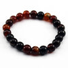 Nature Beaded Bracelet Men 8mm Natural Stone Lava Rock Tiger Eye Black Onyx Matte Healing Beads Stretch Charm Yoga Women Jewelry