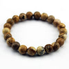 Nature Beaded Bracelet Men 8mm Natural Stone Lava Rock Tiger Eye Black Onyx Matte Healing Beads Stretch Charm Yoga Women Jewelry