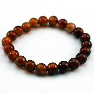 Nature Beaded Bracelet Men 8mm Natural Stone Lava Rock Tiger Eye Black Onyx Matte Healing Beads Stretch Charm Yoga Women Jewelry