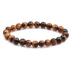 Nature Beaded Bracelet Men 8mm Natural Stone Lava Rock Tiger Eye Black Onyx Matte Healing Beads Stretch Charm Yoga Women Jewelry