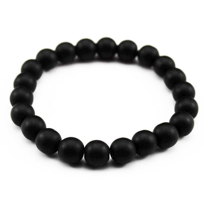 Nature Beaded Bracelet Men 8mm Natural Stone Lava Rock Tiger Eye Black Onyx Matte Healing Beads Stretch Charm Yoga Women Jewelry