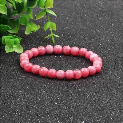 Nature Beaded Bracelet Men 8mm Natural Stone Lava Rock Tiger Eye Black Onyx Matte Healing Beads Stretch Charm Yoga Women Jewelry