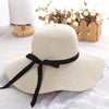 2019 simple Foldable Wide Brim Floppy Girls Straw Hat Sun Hat Beach Women Summer Hat UV Protect Travel Cap Lady Cap Female