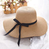 2019 simple Foldable Wide Brim Floppy Girls Straw Hat Sun Hat Beach Women Summer Hat UV Protect Travel Cap Lady Cap Female