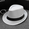 Brand New Unisex Straw Fedora Sun Hat Panama Trilby Crushable Mens Lady Foldable Travel With Black Belt Caps