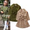 2020 Spring Summer Baby Girls Jackets And Coats British Style Jacket For Girls Clothes Waistband Girl Windbreaker Coat 2-7 Year