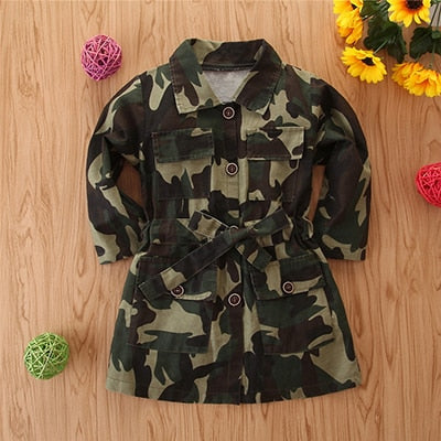 2020 Spring Summer Baby Girls Jackets And Coats British Style Jacket For Girls Clothes Waistband Girl Windbreaker Coat 2-7 Year