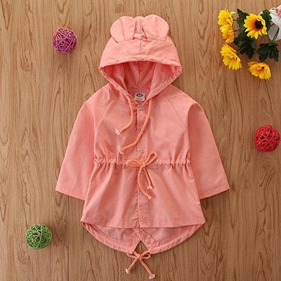 2020 Spring Summer Baby Girls Jackets And Coats British Style Jacket For Girls Clothes Waistband Girl Windbreaker Coat 2-7 Year