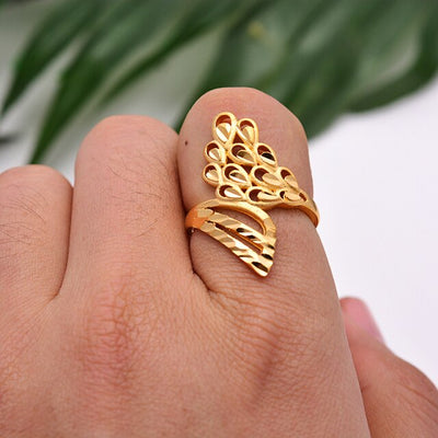 Ethiopian 6Style Wedding  Gold Color Rings For Women Scrub Ring Jewerly Arab/African /Middle East Projects Women's Girls gift