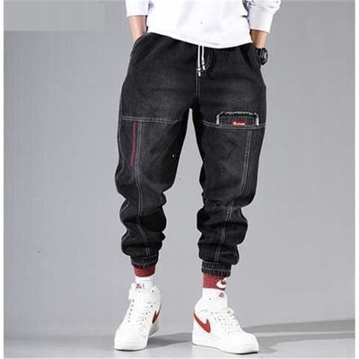 Streetwear Hip Hop Cargo Pants Men's jeans Cargo Pants Elastic Harun pants Joggers Pants In Autumn and Winter