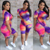 two piece set women 2 piece set women outfits home clothes 2 pieces sets t shirts shorts o-neck print  sexy wholesale