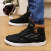 Ankle boots men snow boots winter  warm Lace-up men shoes 2020 new fashion flock plush winter boots men shoe plus size 39-47