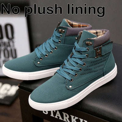 Ankle boots men snow boots winter  warm Lace-up men shoes 2020 new fashion flock plush winter boots men shoe plus size 39-47