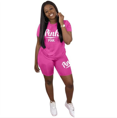 2020 Women Sets Summer Tracksuits Sportswear Fitness Short Sleeve T-Shirts+Shorts Suit Two Piece Set Sporty 2 Pcs Outfits