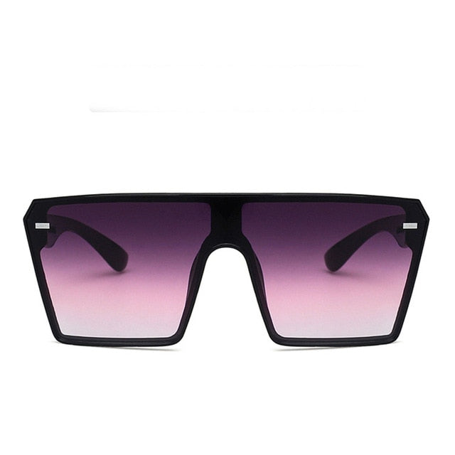 Oversized Square Sunglasses For Men One Piece Gradient Lens Big