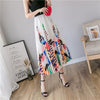 BONJEAN Female Young Women Cartoon Print Pleated Skirt Mouse Girl Summer Spring Long Skirt Women for Girls