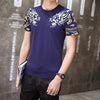 Summer Fashion Men's T Shirt Casual Patchwork Short Sleeve T Shirt Mens Clothing Trend Casual Slim Fit Hip-Hop Top Tees 5XL