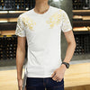 Summer Fashion Men's T Shirt Casual Patchwork Short Sleeve T Shirt Mens Clothing Trend Casual Slim Fit Hip-Hop Top Tees 5XL