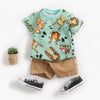 Sanlutoz Cute Infants Boys Clothing Sets Cotton Short Sleeve Baby Tops + Shorts 2Pcs Newborn Cartoon Clothes