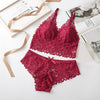 Women Lace Bra Sets Seamless Underwear Backless Vest Sexy Panties Lingerie Padded Bralette Ultrathin Briefs Female  Intimates