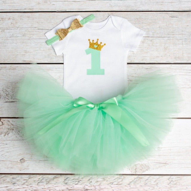 1 Year Baby Girl Clothes Unicorn Party tutu Girls Dress Newborn Baby Girls 1st Birthday Outfits Toddler Girls Boutique Clothing
