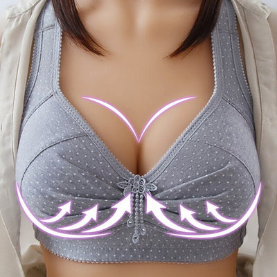 Quick Dry Pad Sports Bra Women Cotton Wirefree Plus Size Underwear Widen Shoulder Straps Brasieres Comfort Breast Cover Female