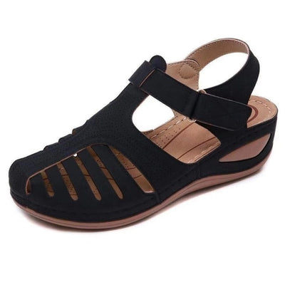 Women's Sandals Summer Ladies Girls Leather Vintage Sandals Buckle Casual Sewing Women Shoes Solid Female Ladies Platform Shoes