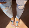 Lager Size Women Sandal Summer Explosion Diamond Woman Sandals Female Crystal Slippers Jelly Shoes Flat with Fashion Beach Shoes