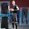 Men&#39;s Running Tracksuit Training Fitness Sportswear Set Compression Leggings Sport Clothes Gym Tight Sweatpants Rash Guard Lycra