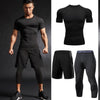 Men&#39;s Running Tracksuit Training Fitness Sportswear Set Compression Leggings Sport Clothes Gym Tight Sweatpants Rash Guard Lycra