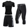 Men&#39;s Running Tracksuit Training Fitness Sportswear Set Compression Leggings Sport Clothes Gym Tight Sweatpants Rash Guard Lycra