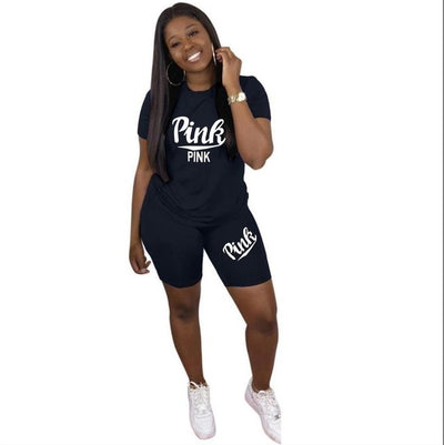 2020 Women Sets Summer Tracksuits Sportswear Fitness Short Sleeve T-Shirts+Shorts Suit Two Piece Set Sporty 2 Pcs Outfits