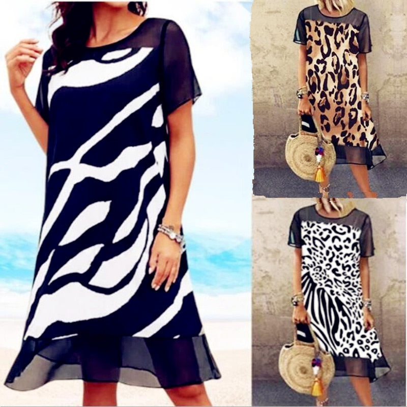 Women 2021 Loose Lace Patchwork Boho Vintage Ruffles Befree Dress Large Big Summer Elegant Party Beach Dresses Plus Sizes