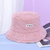 Lamb Faux Fur Bucket Hat Winter Warm Teddy Velvet Hats for Women Lady Thicken Bob Panama Outdoor  Fisherman Hat Caps