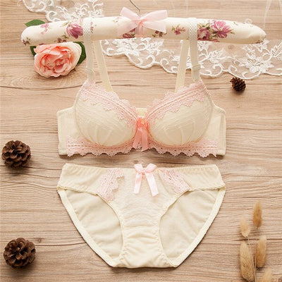 Teenage Girls Lace Underwear Bra Sets Kids Lingerie Undergarments Puberty Girl Underwear Young Girls Panties and Bra Set 12-18T