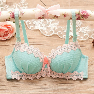 Teenage Girls Lace Underwear Bra Sets Kids Lingerie Undergarments Puberty Girl Underwear Young Girls Panties and Bra Set 12-18T